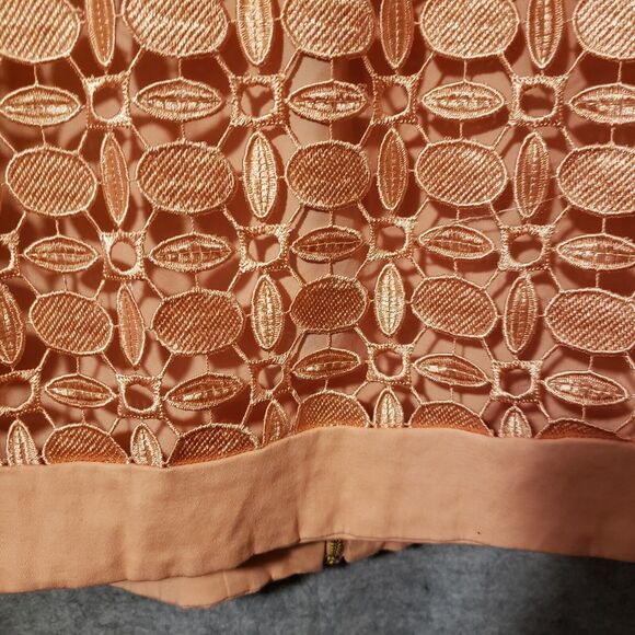 Jessica London Lace Jacket 20W  Pale Peach Lightweight, Lined,  Zip front Dressy - Picture 11 of 13